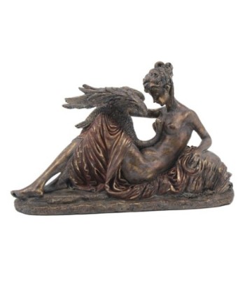 ORIGEN Home Decor Figura de Bailarina de Bronce Gris - 18x28x12cm