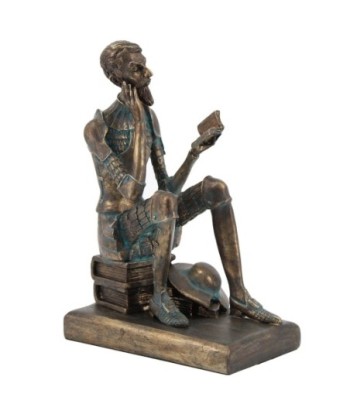ORIGEN Home Decor Don Quijote Bronce Figura de Persona Gris - 24x17x10cm