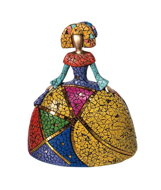 ORIGEN Home Decor Menina Varios | Figura de Persona Amarillo - 28x26x14cm