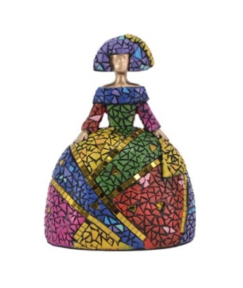 ORIGEN Home Decor Menina Figura de Bailarina Gris 17x13x9cm - Regalo Original y Decorativo