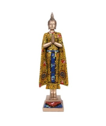 ORIGEN Home Decor Buddha Budas Figura de Buda Naranja - 43x13x9cm Resina Alta Calidad