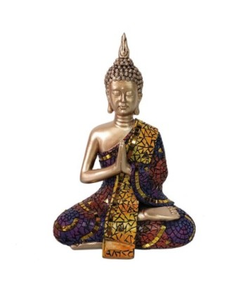 ORIGEN Home Decor Buddha Budas | Figura de Buda Gris - 21x16x11cm