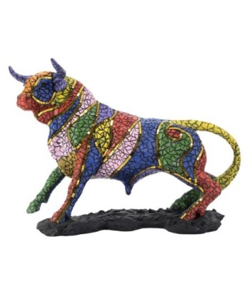 ORIGEN Home Decor Toro Animales Figura de Animal Azul - 31x43x16cm