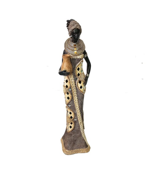 ORIGEN Home Decor Africana Africanas Y Elefantes Beige 36x10x9cm Figura Decorativa de Resina de Alta Calidad