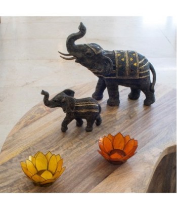 ORIGEN Home Decor Elefante Africanas Y Elefantes Figura de Elefante Gris 27x31x11cm