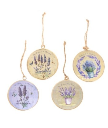 Colgante Lavanda 4U - Colgante Vertical / Horizontal - Decoración de Lavanda y Olivo - Regalo Original - Joyería