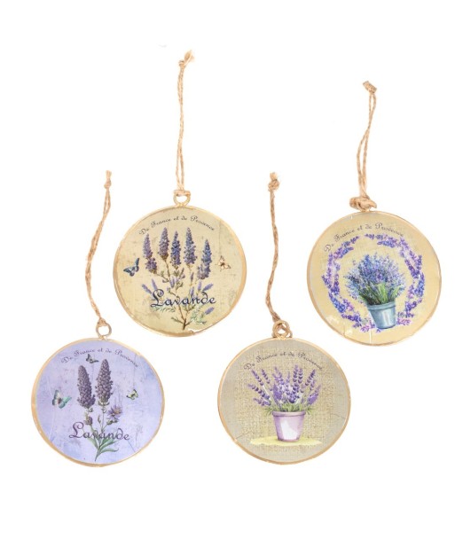 Colgante Lavanda 4U - Colgante Vertical / Horizontal - Decoración de Lavanda y Olivo - Regalo Original - Joyería