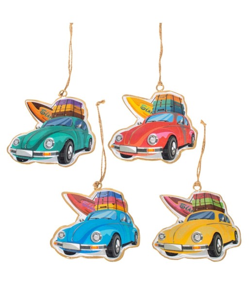 Colgante coche decorativo para coche, diseño surf, metal, multicolor
