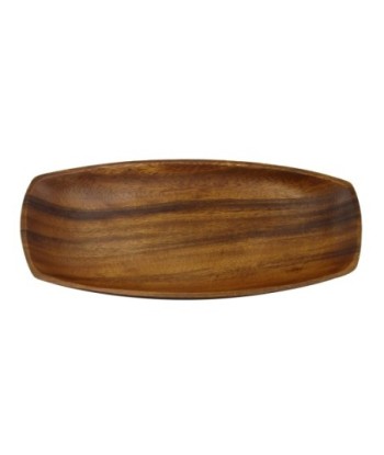 ORIGEN Home Decor Bandeja Canoa Utensilios | Bandeja Marrón Rectangular - 3x34x16cm