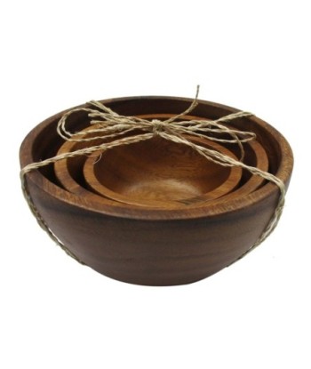 ORIGEN Home Decor Cuencos 3U Utensilios | Cuenco Bol Marrón - 7x13x13cm