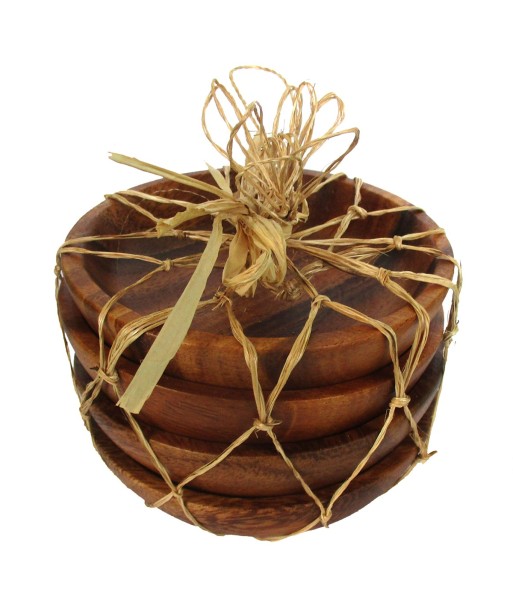 ORIGEN Home Decor Cuencos 4U Utensilios | Cuenco Bol Marrón - 7x11x11cm