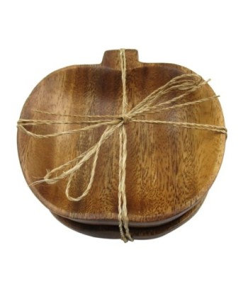 ORIGEN Home Decor Cuencos Manzana 3U Utensilios | Cuenco Bol Marrón - 7x11x11cm