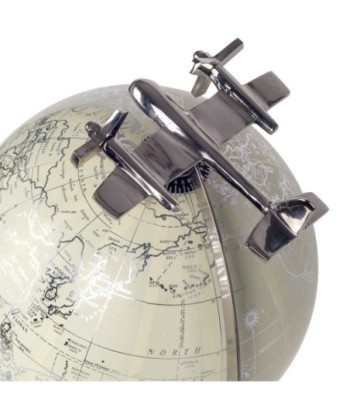 ORIGEN Home Decor Globo Globos Mundo Blanco Redondo 35x25x20cm