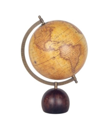 ORIGEN Home Decor Globo Globos Mundo | Beige Redondo - 33x23x20cm