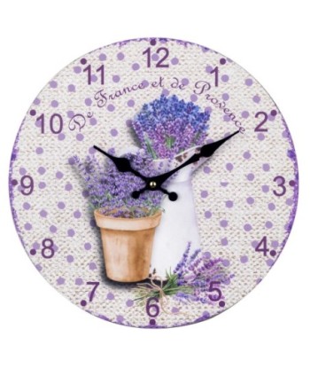 Reloj Lavanda Decorativo de Pared, Estilo Vintage para Hogar, Perfecto para Regalos y Decoración de Interiores