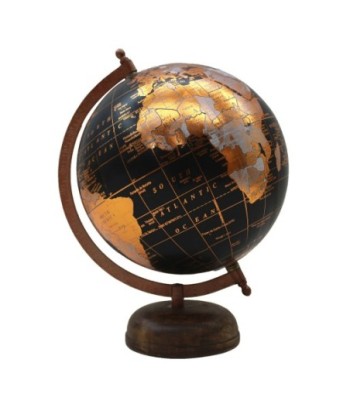 ORIGEN Home Decor Globo Globos Mundo Naranja Redondo 28x22x20cm