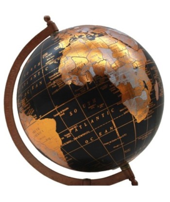ORIGEN Home Decor Globo Globos Mundo Naranja Redondo 28x22x20cm