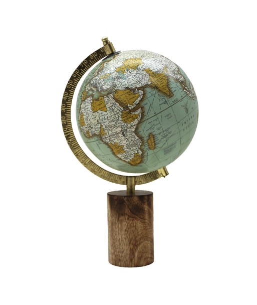 ORIGEN Home Decor Globo Globos Mundo Gris Redondo 31x17x15cm