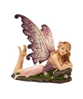 ORIGEN Home Decor Hada Acostada Fantasia Figura de Hada Marrón 14x13x10cm