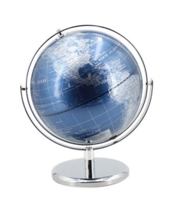 ORIGEN Home Decor Globo Globos Mundo Azul Redondo - 27x24x20cm