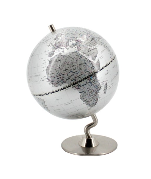 ORIGEN Home Decor Globo Globos Mundo Plateado Redondo - 20x14x14cm