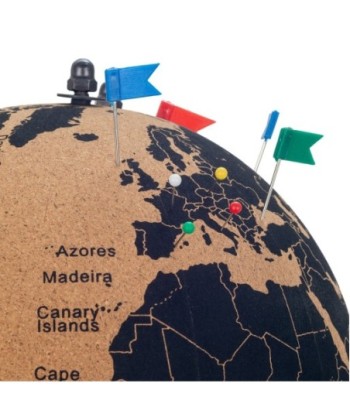 ORIGEN Home Decor Globo Globos Mundo Negro Redondo - 28x22x22cm