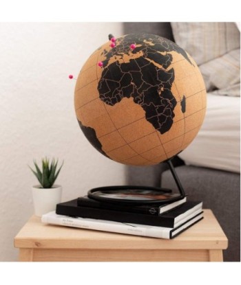 ORIGEN Home Decor Globo Globos Mundo Negro Redondo - 28x22x22cm