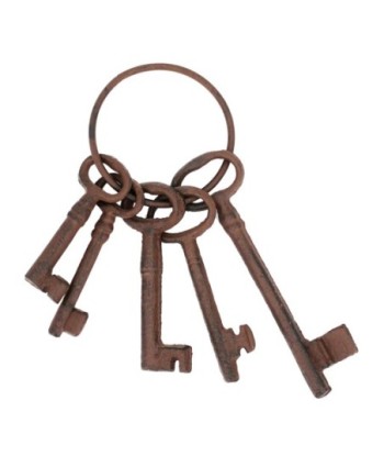 ORIGEN Home Decor Llaves Jardin Gris - Llavero de Hierro Colado de Alta Calidad - Organizador de Llaves Resistente