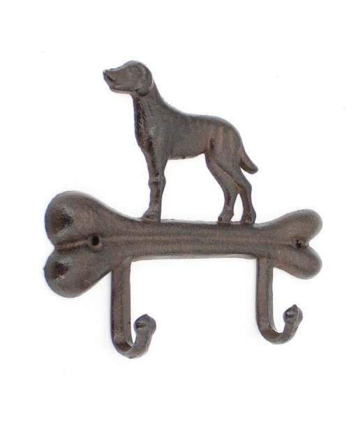 ORIGEN Home Decor Percha Perro Sobre Hueso Percheros Gris 16x18x4cm
