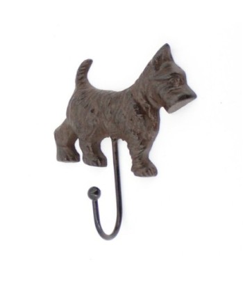 ORIGEN Home Decor Percha Perro 1 Pomo Percheros Gris Vintage | Decoración Pared Metal Hierro Colado 14x12x5cm