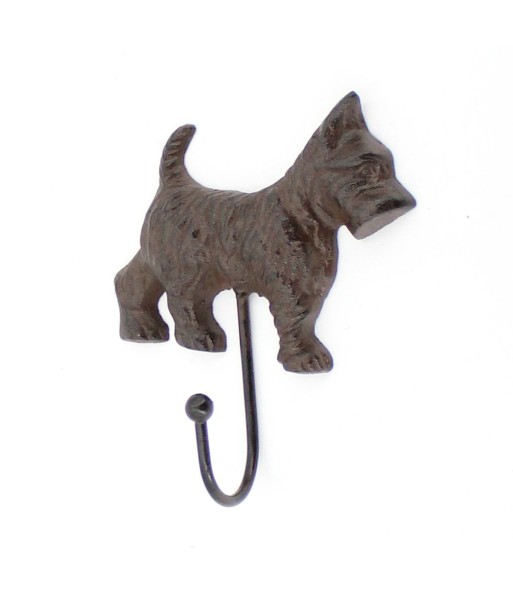 ORIGEN Home Decor Percha Perro 1 Pomo Percheros Gris Vintage | Decoración Pared Metal Hierro Colado 14x12x5cm