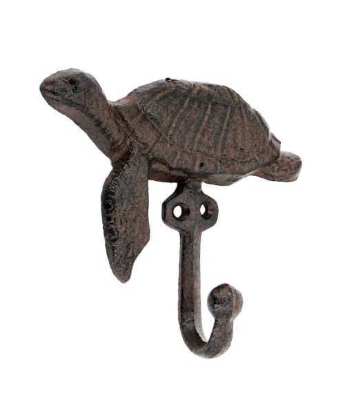 ORIGEN Home Decor Percha Tortuga 1 Pomo Percheros Gris Vintage - 12x13x4cm