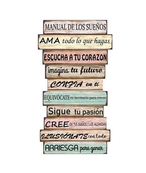 ORIGEN Home Decor Adorno Pared Placas Metal Marrón 45x25x1cm