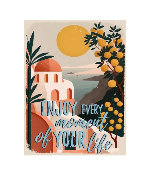 ORIGEN Home Decor Placa Pared Vintage Metal Naranja 33x25x1cm