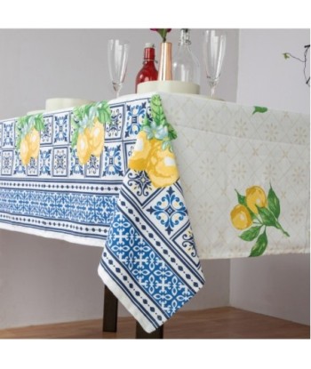 Mantel de mesa decorativo con diseño de limones, ideal para eventos y uso diario, 150x250 cm, 100% algodón