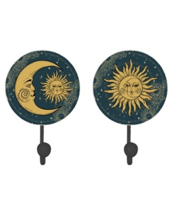 ORIGEN Home Decor Percha 2U Percheros Azul Redondo - 17x11x8cm