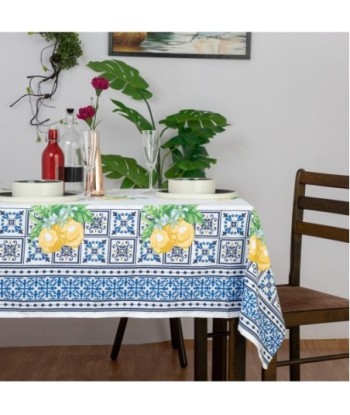 Mantel de mesa decorativo con diseño de limones, ideal para eventos y uso diario, 150x250 cm, 100% algodón