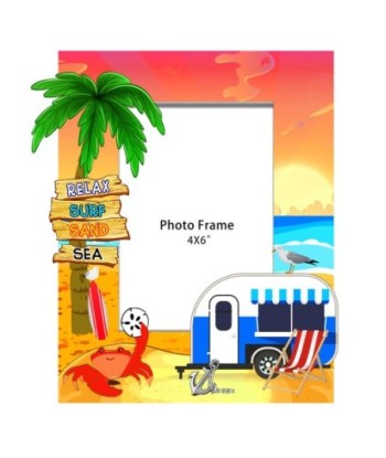 ORIGEN Home Decor Marco De Fotos Playa Marcos Rojo Rectangular 23x20x2cm - Decoración Hogar