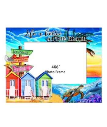 ORIGEN Home Decor Marco De Fotos Playa Azul Rectangular - 18x23x2cm Marcos para Decoración de Hogar