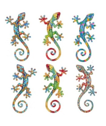 ORIGEN Home Decor Lagarto 6U Animales Figura de Lagarto Marrón - 20x9x3cm