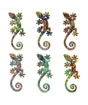 ORIGEN Home DECOR Lagarto 6U Animales | Figura de Lagarto Multicolor - 17x8x3cm