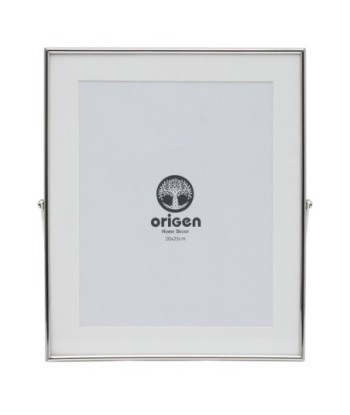 ORIGEN Home Decor Marco foto Marcos Plateado Rectangular 31x26x1cm - Marco Portafotos de Metal de Alta Calidad