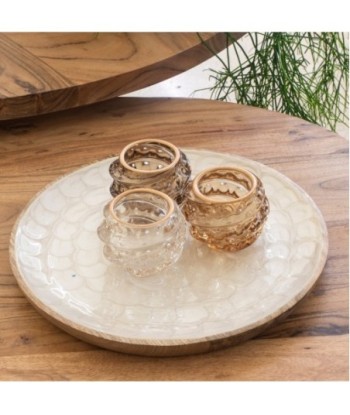 ORIGEN Home Decor Portavelas 3U Jarrones Y Portavelas Gris - 6x8x8cm