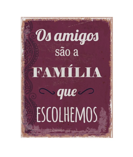 ORIGEN Home Decor Adornos pared portugues Placas Metal | Placa de Metal Rojo Rectangular - 33x25x1cm