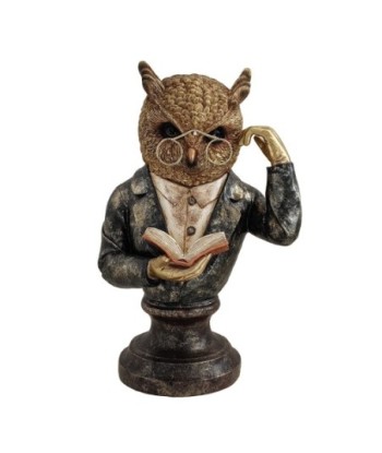 ORIGEN Home Decor Buho Animales | Figura de Búho Marrón - 36x22x19cm
