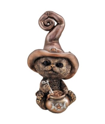 ORIGEN Home Decor Gato Buhos Figura de Búho Marrón - 19x11x11cm
