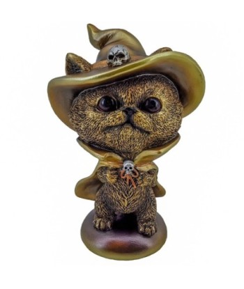 ORIGEN Home Decor Gato Buhos | Figura de Búho Marrón - 15x11x8cm para Decoración del Hogar
