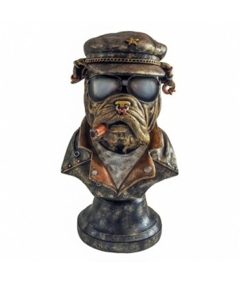 ORIGEN Home Decor Perro Bulldog Animales Figura de Perro Marrón 37x21x21cm