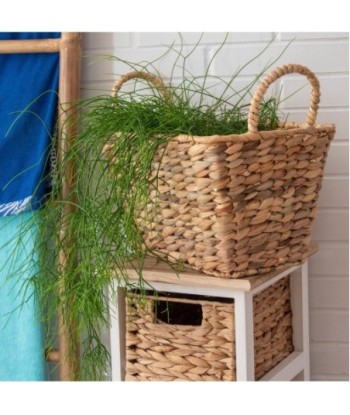 Pack de 3 cestas de jacinto de agua para decoración natural en el hogar
