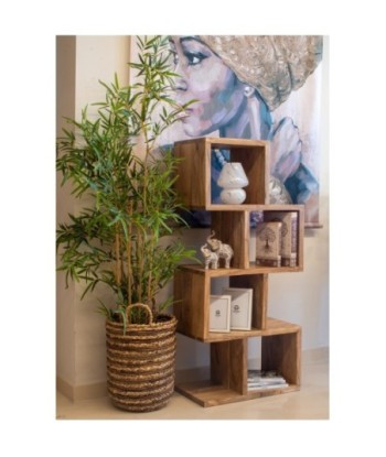 Set de 3 cestas de jacinto de agua natural para decoración del hogar